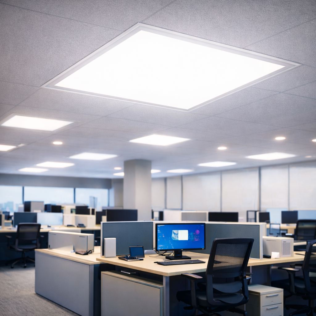 Panou LED 60 x 60 x 2 cm, Lumina Rece 6000K, Aluminiu, 50W, Alb