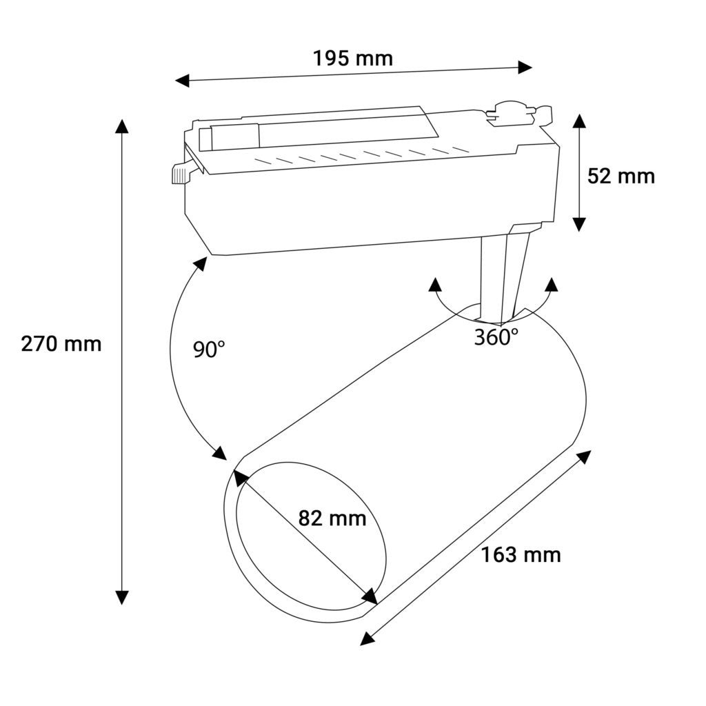 Proiector LED RFAN, Model B04 BK, 40W, 3000K Lumina Calda, 3420lm, Directionabil pe Sina Monofazata, Negru