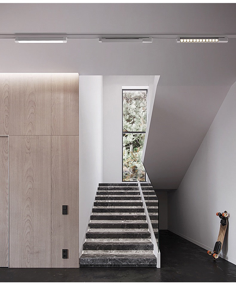 Proiector LED RFAN, Tip Grila, 20W, 4000K Lumina Neutra, Directionabil Pe Sina Monofazata, Alb