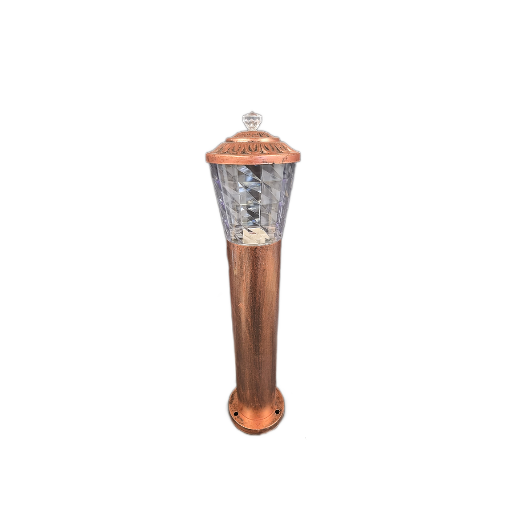 Stalp Iluminat Exterior RFAN, Model E239013, Material Aluminiu, 1 x E27, IP65, Maro