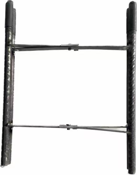 Stalp Metalic Modular Pentru Lampi Solare cu Flansa si Brat, 4M, Gri