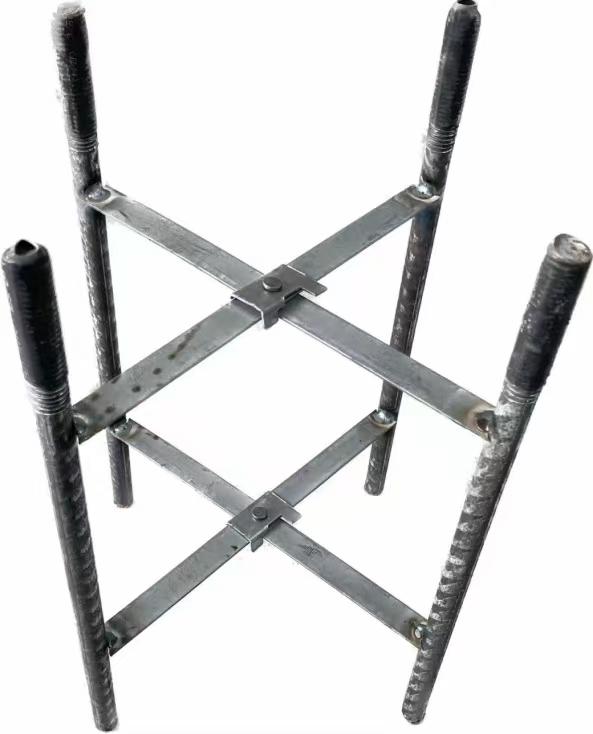 Stalp Metalic Modular Pentru Lampi Solare cu Flansa si Brat, 5M, Gri